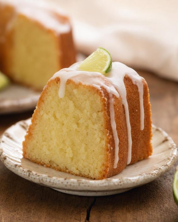 Key Lime Pound Cake Slices
